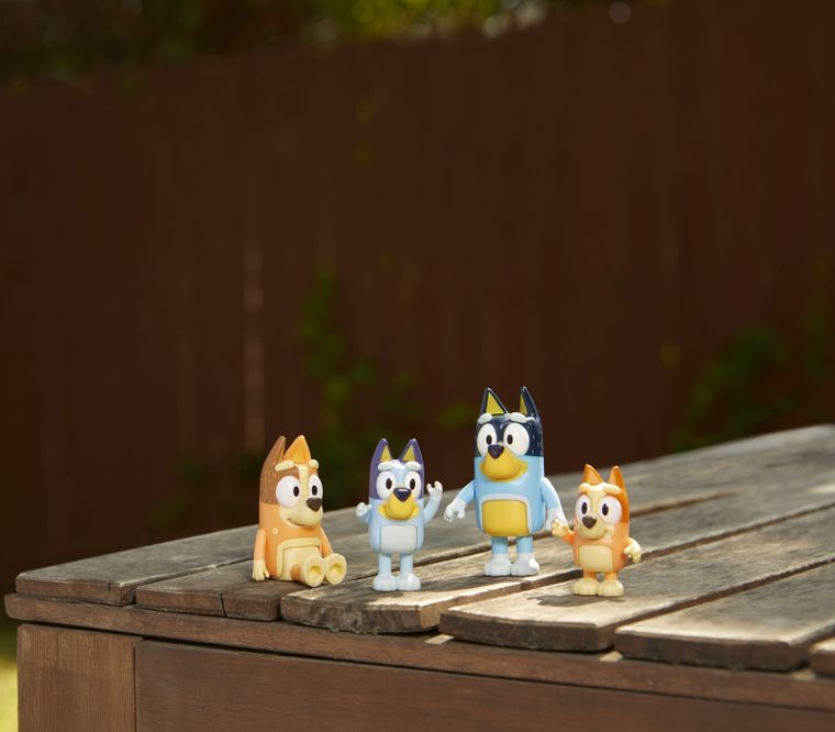 Bluey, familia, figurine, 4 buc.