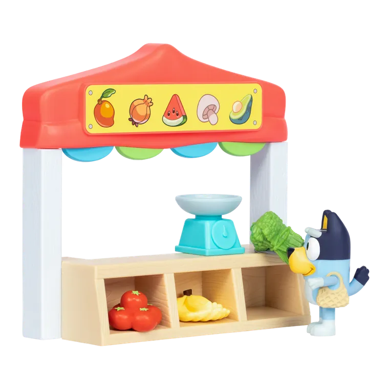Bluey, magazin alimentar, set cu figurina