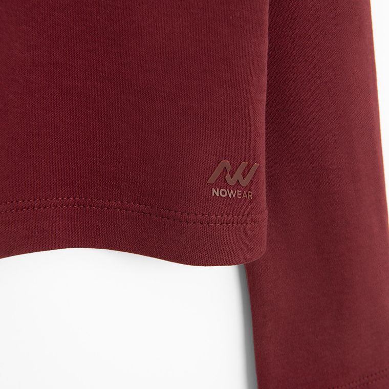 Bluza cu maneca lunga bordo NOWEAR