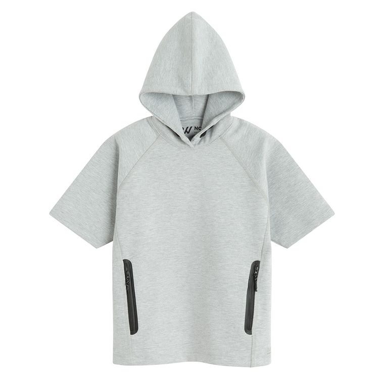 Bluza gri cu maneca scurta NOWEAR