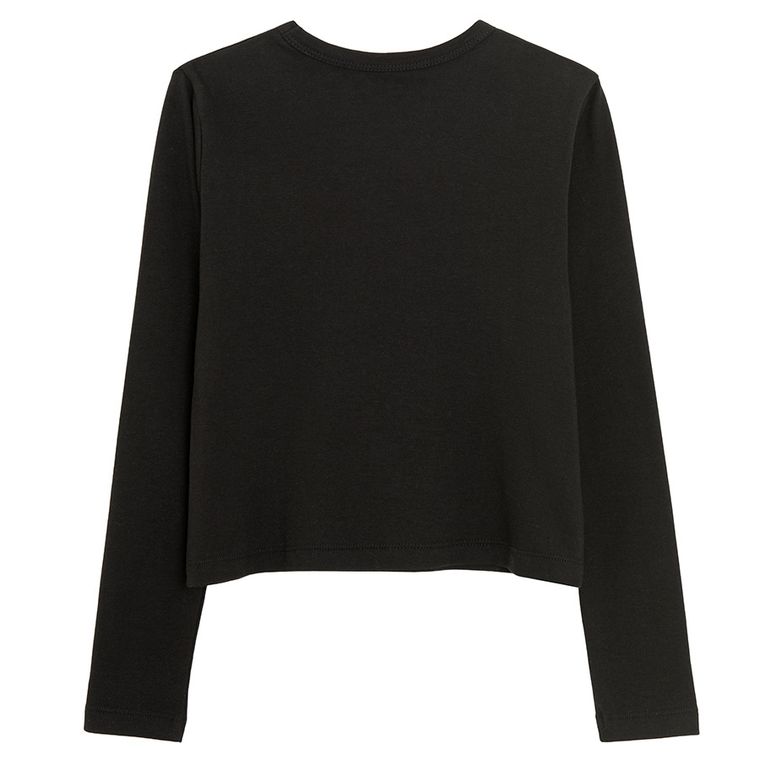 Bluza mulata neagra cu maneca lunga NOWEAR