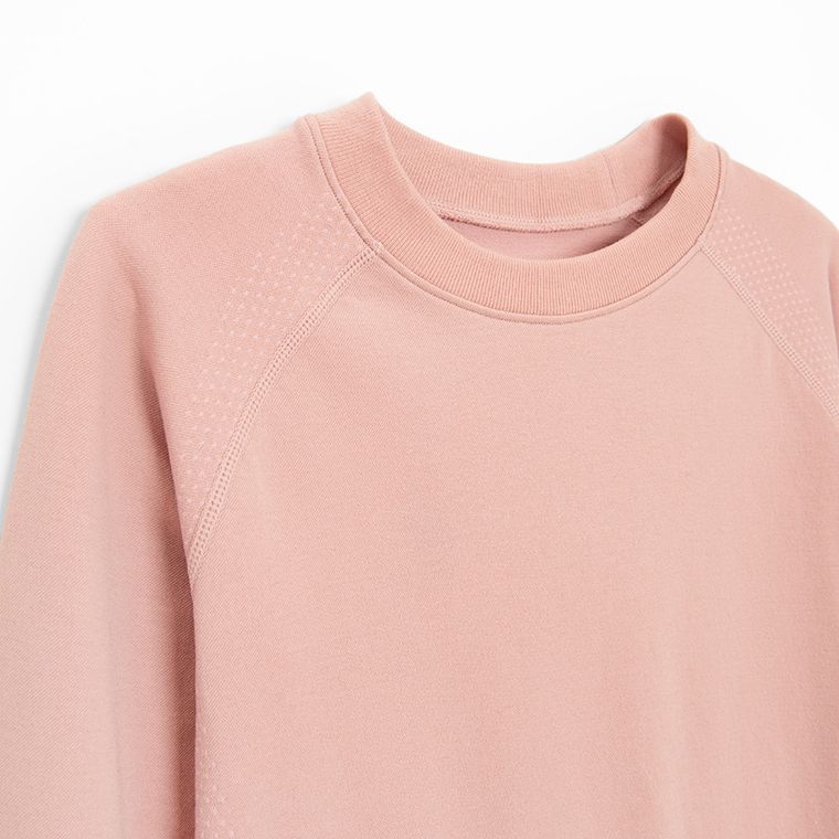 Bluza termoactiva roz cu adaos de lana NOWEAR