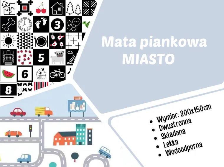 Bocioland, Oras, covoras pliabil din spuma, 150-200 cm