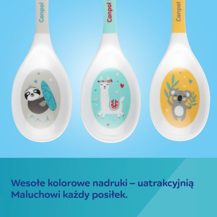 Canpol babies, Exotic Animals, linguri din melamina, gri, 2 buc.