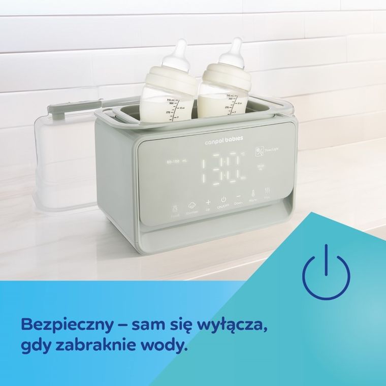 Canpol babies, incalzitor si sterilizator, 7 in 1, cu termostat si lampa