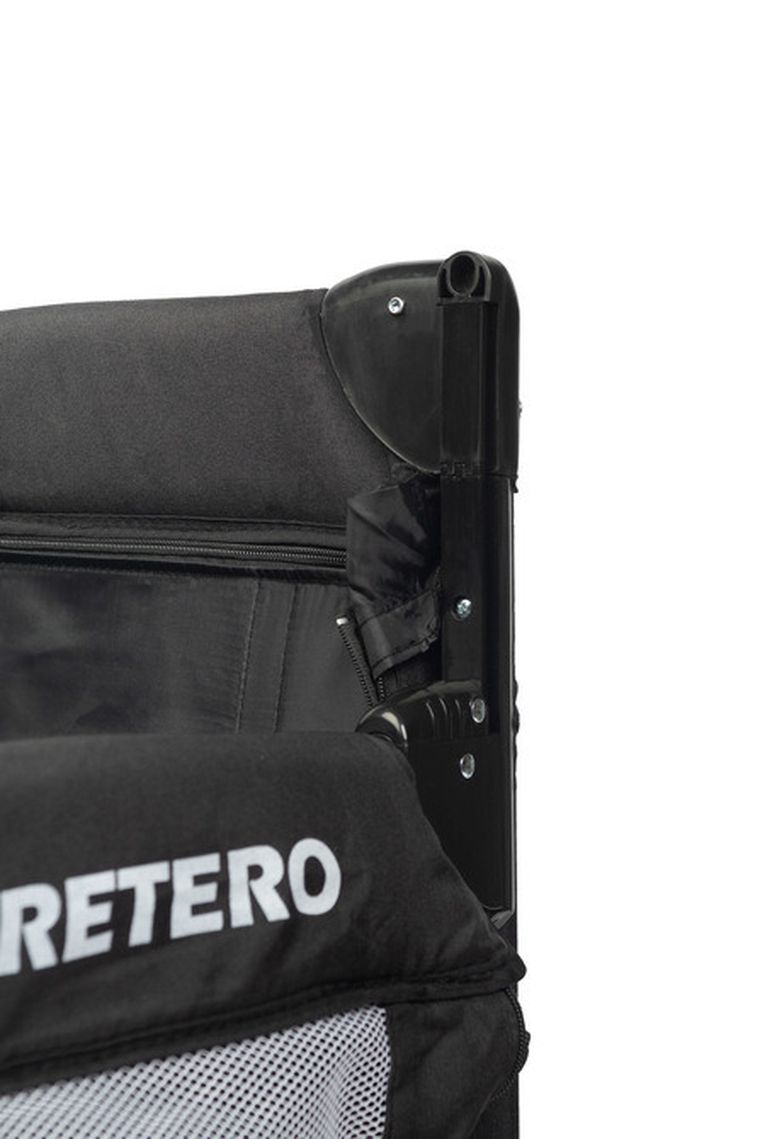 Caretero, Esti, patut de calatorie cu laterale rabatabile, negru