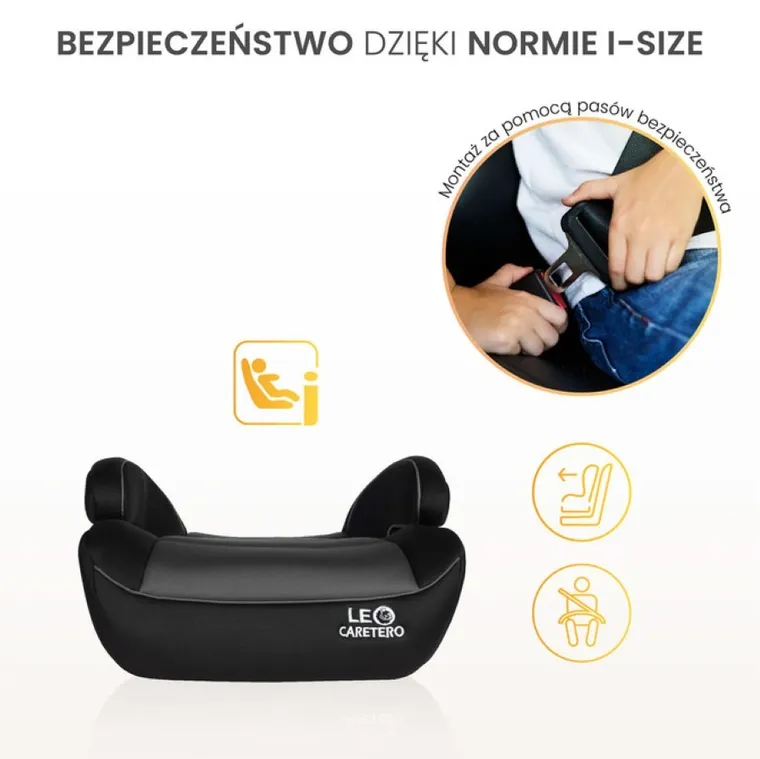 Caretero, Leo I-Size, scaun auto, Roz, 125-150 cm