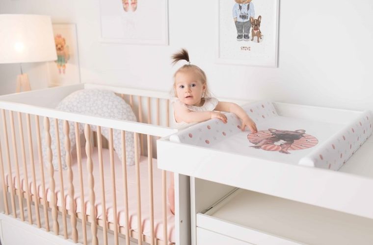 Ceba Baby, Basic, Mouse, saltea de infasat moala, profilata, 50-70 cm