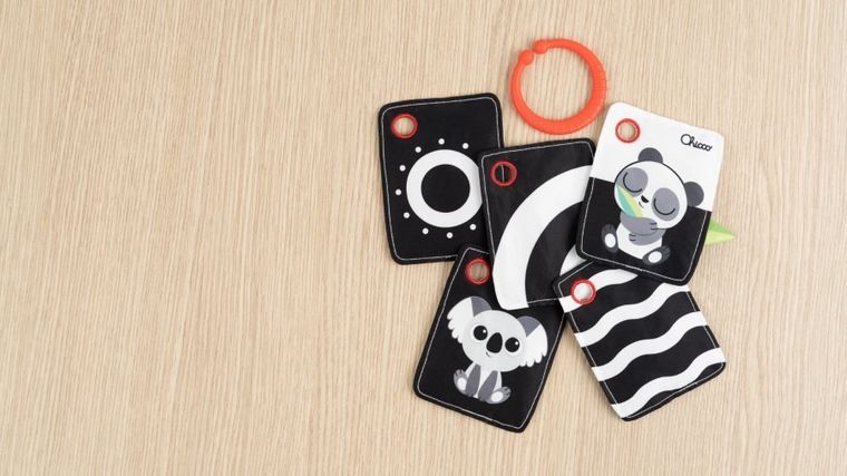 Chicco, Baby Sense & Focus, carduri senzoriale contrastante, alb-negru