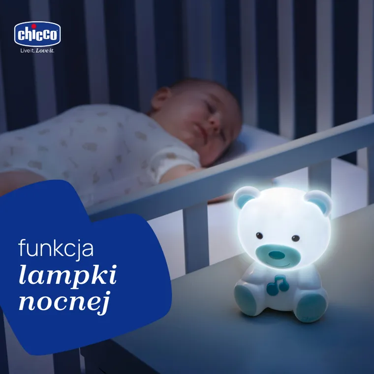 Chicco, First Dreams, lampa de noapte, Ursulet, albastru