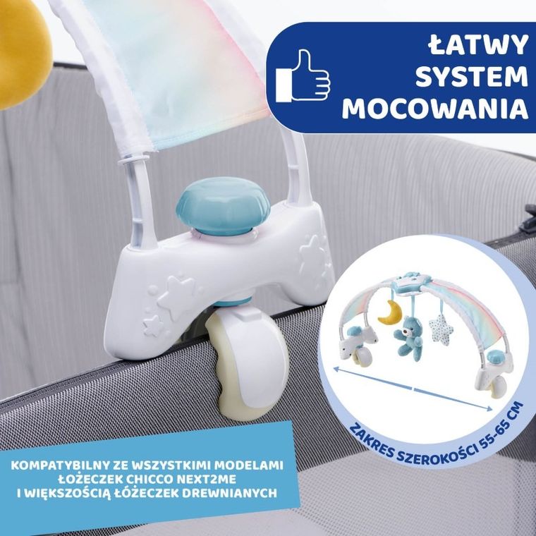 Chicco, First Dreams, Panel Rainbow Sky, lumina de veghe cu muzica, albastru