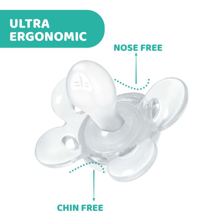 Chicco, PhysioForma Comfort, suzeta din silicon, roz, 0 luni+