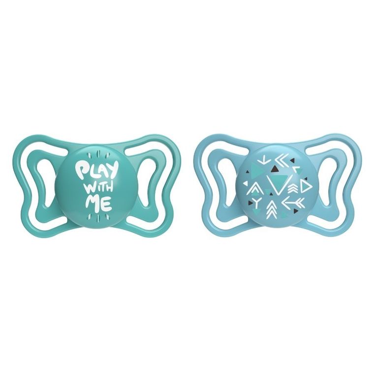 Chicco, Physioforma Light, suzeta din silicon, albastru, 16-36 m, 2 buc.