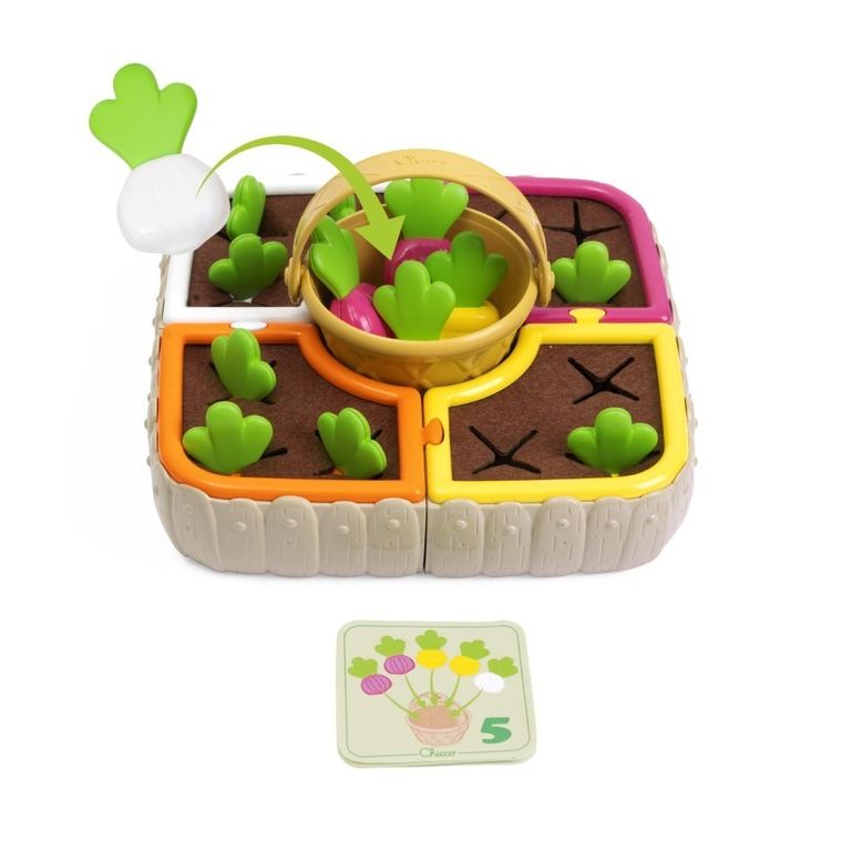 Chicco, Smart2Play, Gradina cu legume, joc educational, 21 elemente