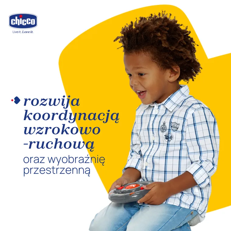 Chicco, Turbo Team, Masina Billy, vehicul cu telecomanda, rosu