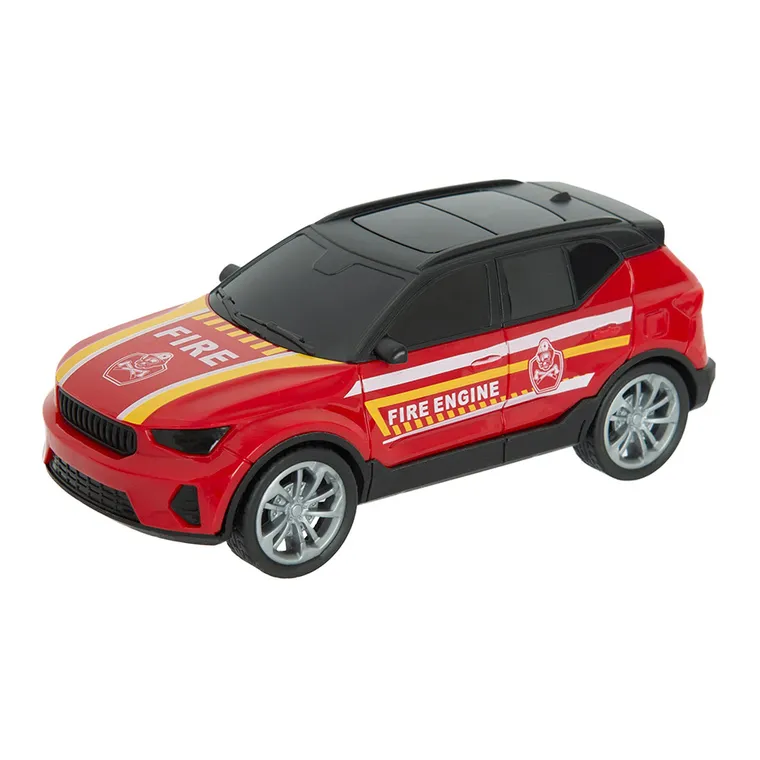 City Fire, pompieri, set vehicule de urgenta pe platforma, 1:14