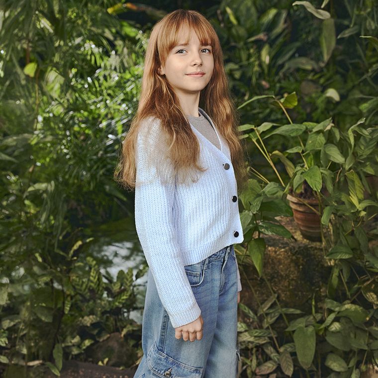 Cool Club, Blugi pentru fete, cargo wide, albastru