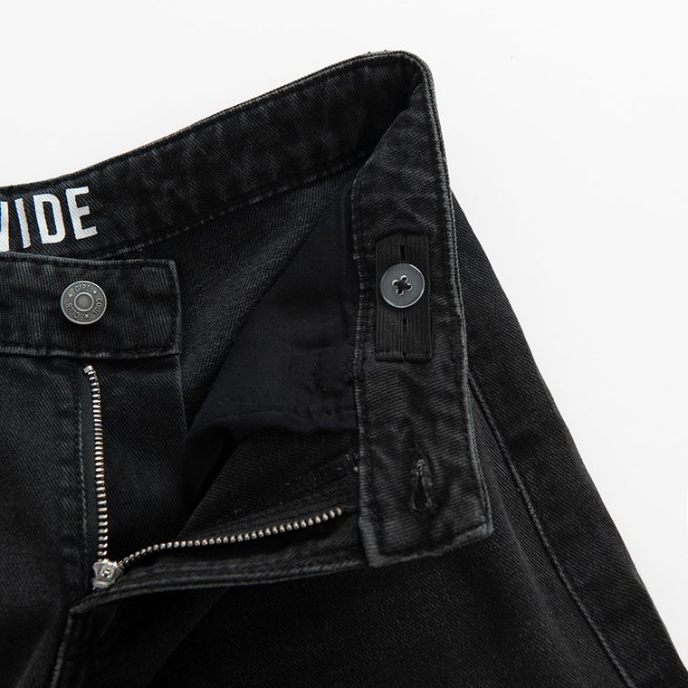 Cool Club, Blugi pentru fete, cargo wide, negru