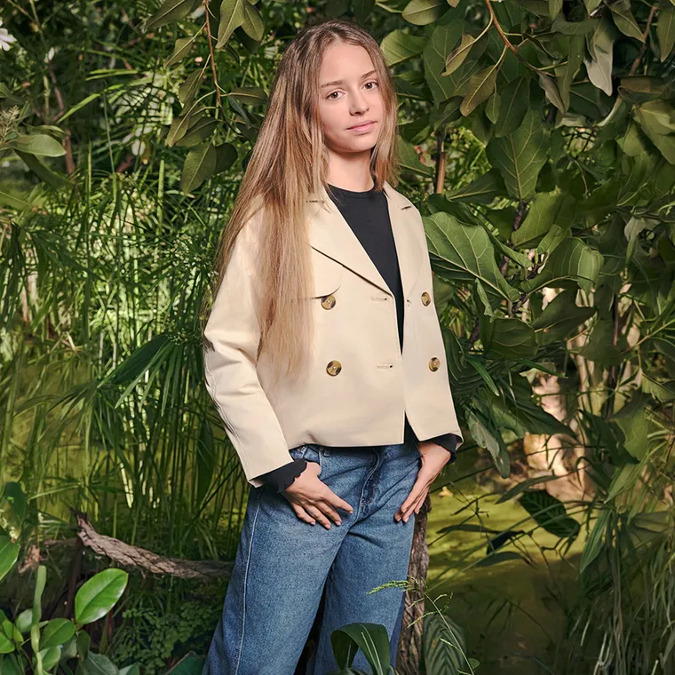 Cool Club, Blugi pentru fete, wide, albastru