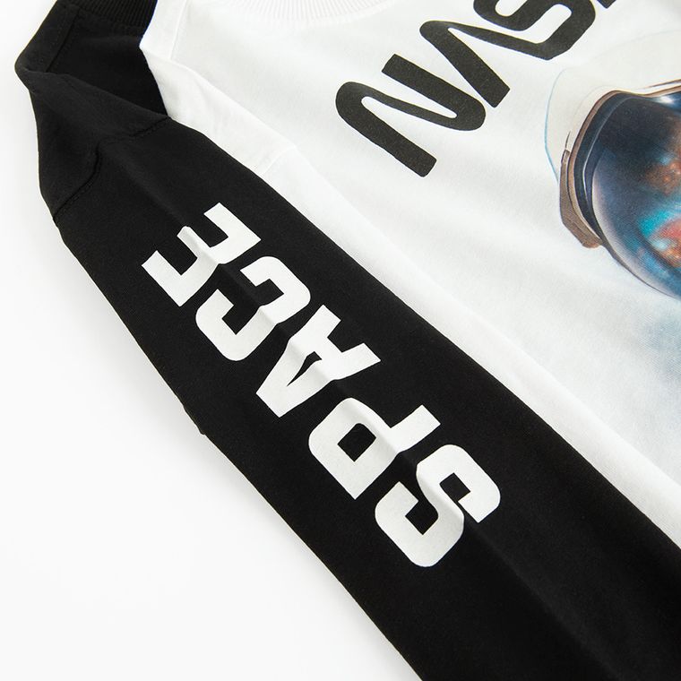 Cool Club, Bluza cu maneca lunga pentru baieti, mix, imprimeu NASA, set, 2 buc.