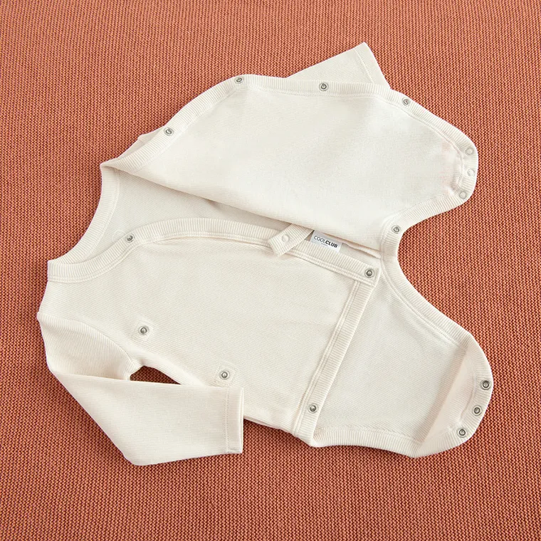 Cool Club, Body cu maneca lunga pentru bebelusi, din tricot striat, mix, set, 2 buc.