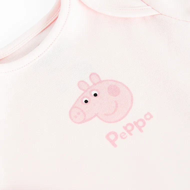 Cool Club, Body cu maneca lunga pentru fete, mix, imprimeu Peppa Pig, set, 3 buc.