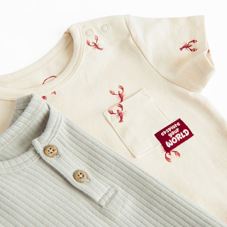 Cool Club, Body cu maneca scurta pentru baieti, mix, set, 2 buc.