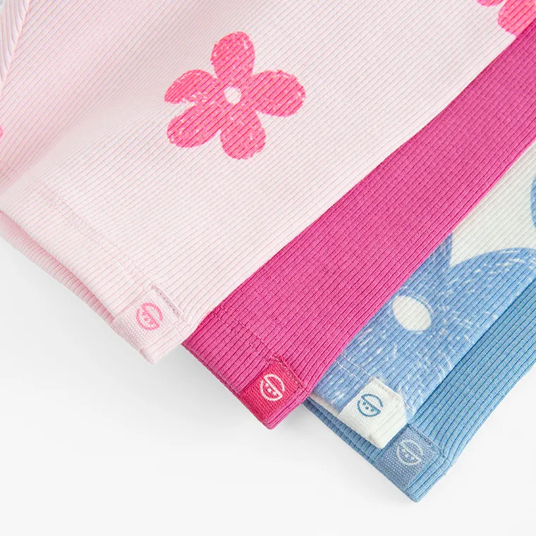 Cool Club, Colanti scurti pentru fete, din tricot striat, mix, set, 4 buc.