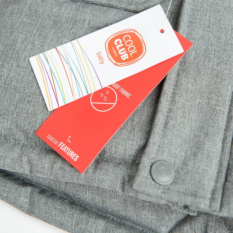 Cool Club, Geaca cu gluga pentru baieti, calduroasa, gri-maro