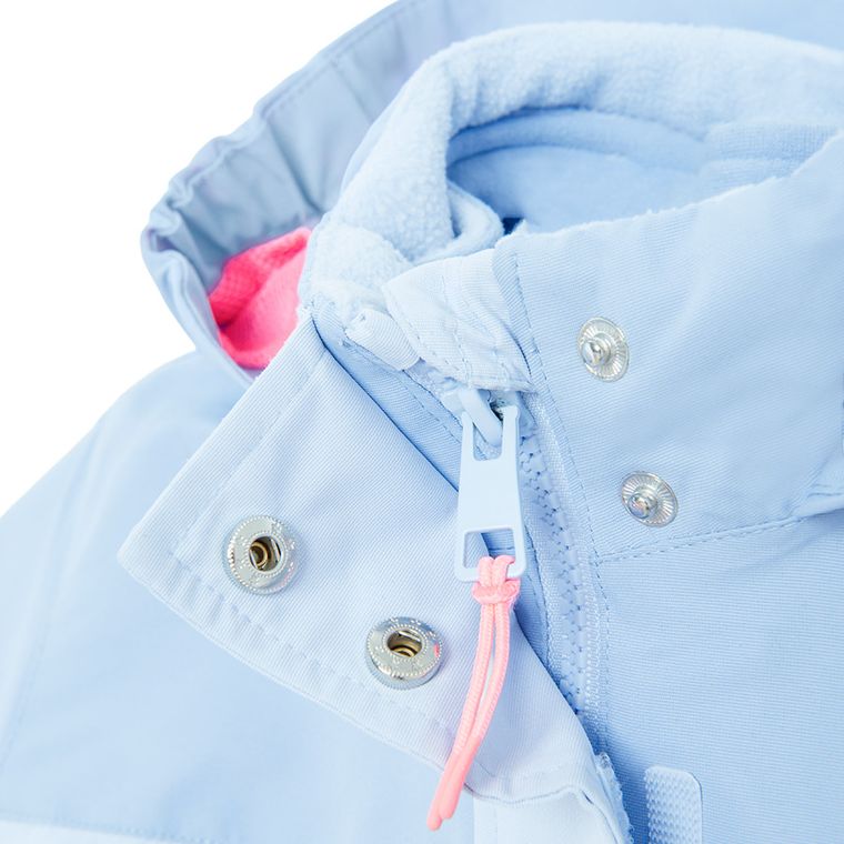 Cool Club, Geaca de ploaie cu gluga pentru fete, 3in1, Bluza polar cu fermoar, albastru