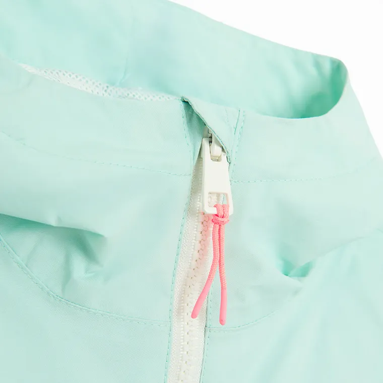 Cool Club, Geaca de ploaie cu gluga pentru fete, turcoaz