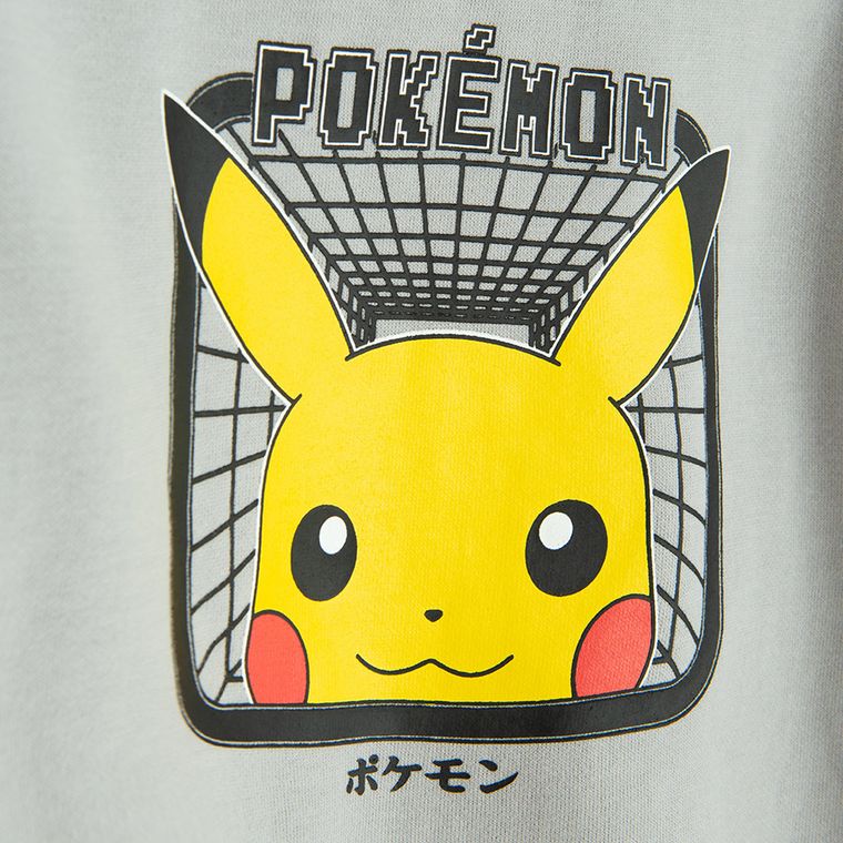 Cool Club, Hanorac cu gluga pentru baieti, cu fermoar, gri, imprimeu Pokemon