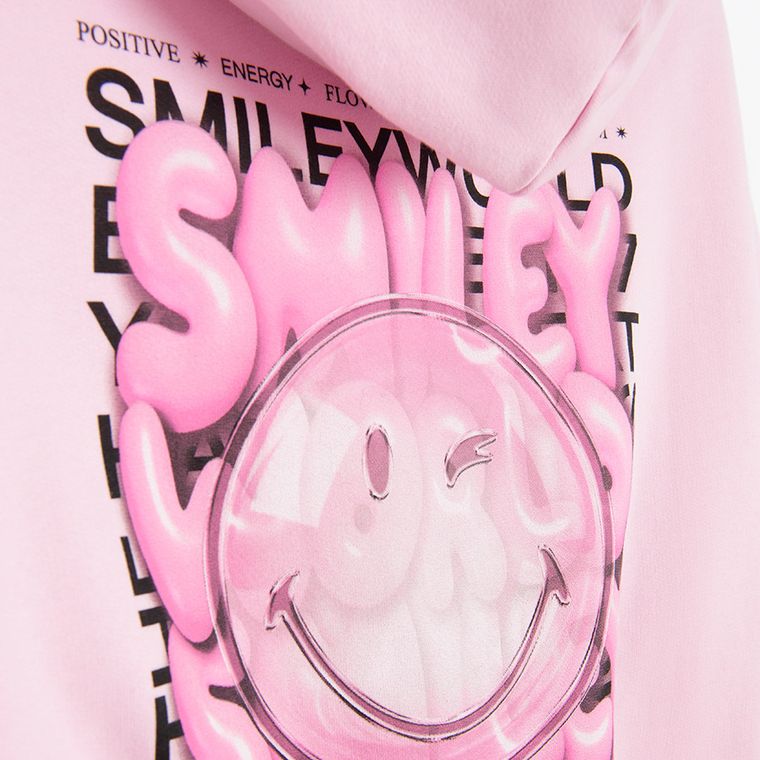 Cool Club, Hanorac cu gluga pentru fete, roz, imprimeu SmileyWorld