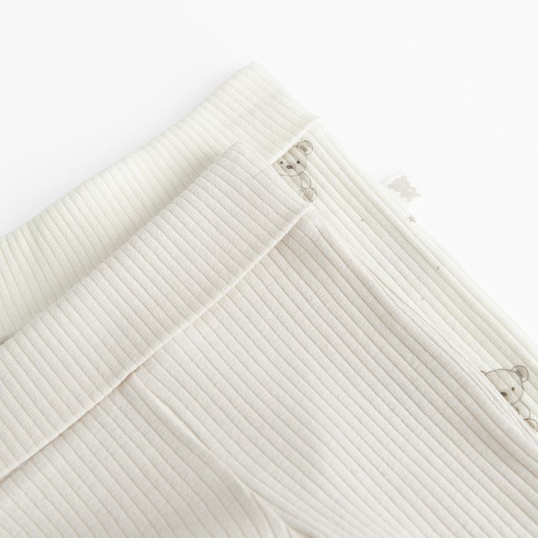 Cool Club, Pantaloni fara botosei pentru bebelusi, din tricot striat, mix, set, 2 buc.