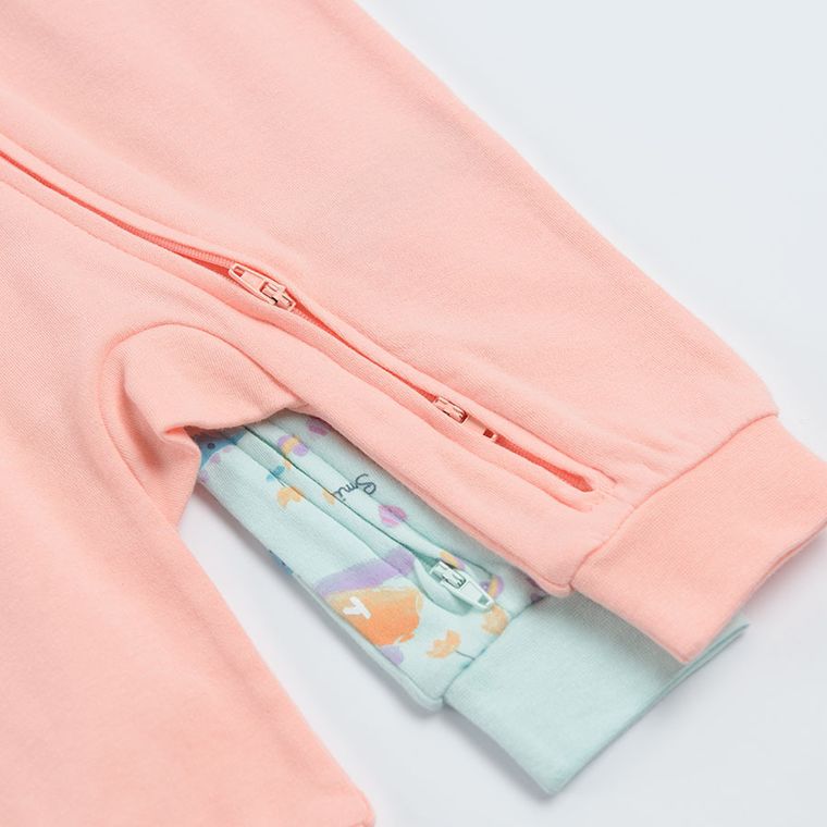Cool Club, Pijama tip salopeta pentru fete, mix, set, 2 buc.