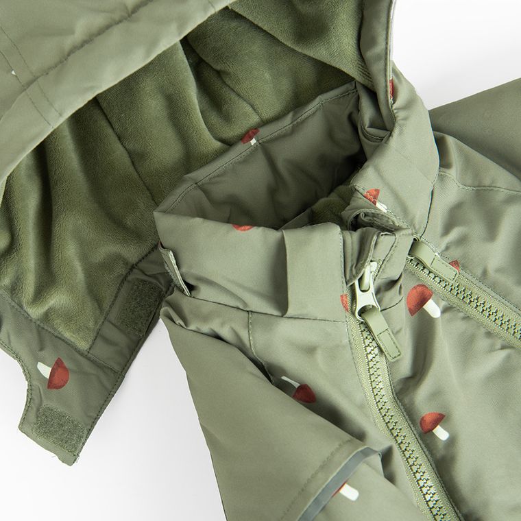 Cool Club, Salopeta cu gluga pentru baieti, calduroasa, verde