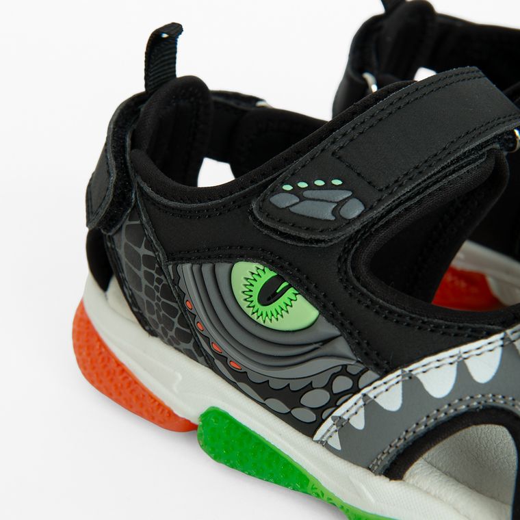 Cool Club, Sandale pentru baieti, negru, talpa cu leduri