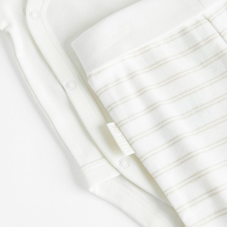 Cool Club, Set pentru baieti, Body cu maneca scurta, Pantaloni fara botosei, Caciula, alb