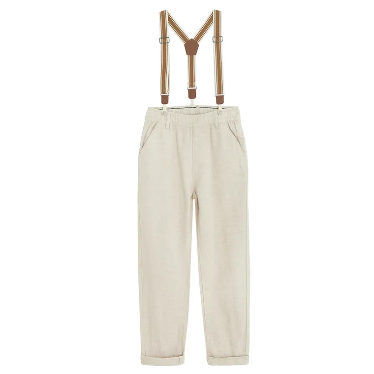 Cool Club, Set pentru baieti, Camasa cu maneca scurta, Pantaloni din textil, Bretele, mix