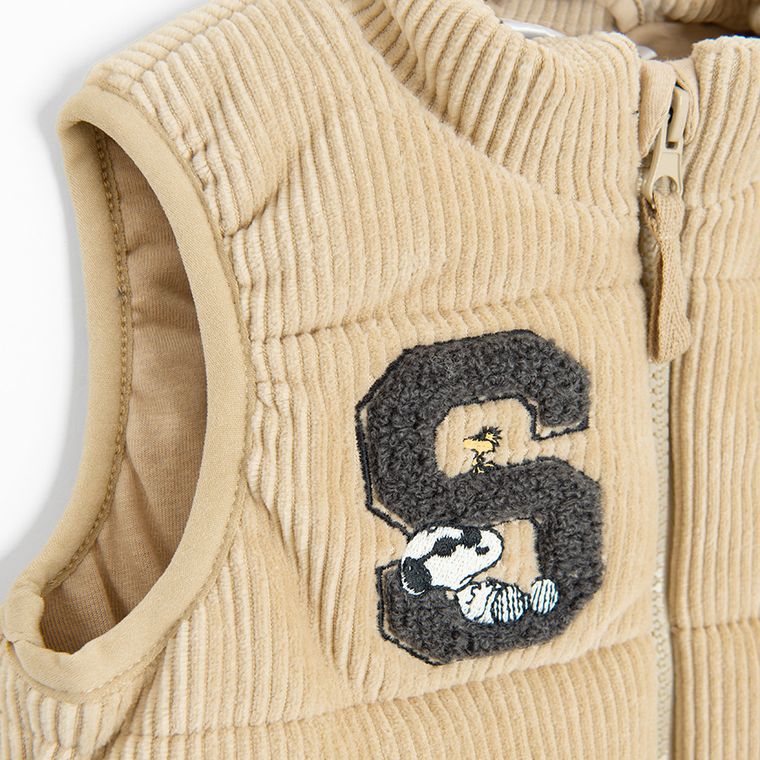 Cool Club, Set pentru baieti, Vesta, Bluza cu maneca lunga, Pantaloni trening, mix, imprimeu Snoopy