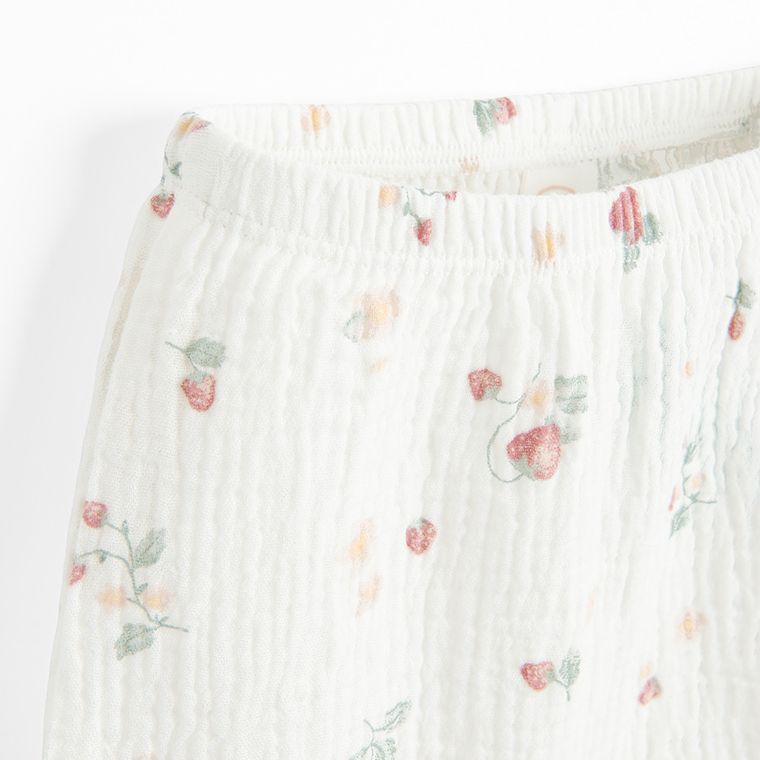 Cool Club, Set pentru fete, Bluza cu capse, Pantaloni fara botosei, muselina, alb