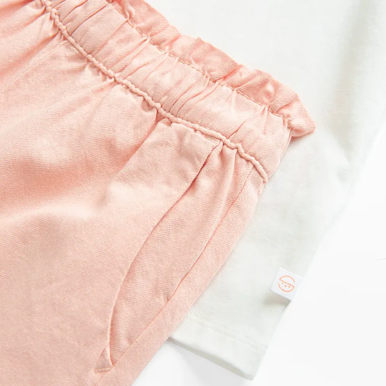 Cool Club, Set pentru fete, Bluza cu maneca scurta, Pantaloni din textil, mix