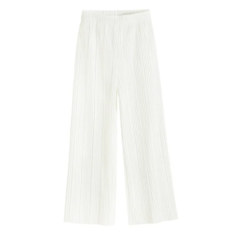 Cool Club, Set pentru fete, Bluza cu maneca scurta, Pantaloni din textil, wide, alb