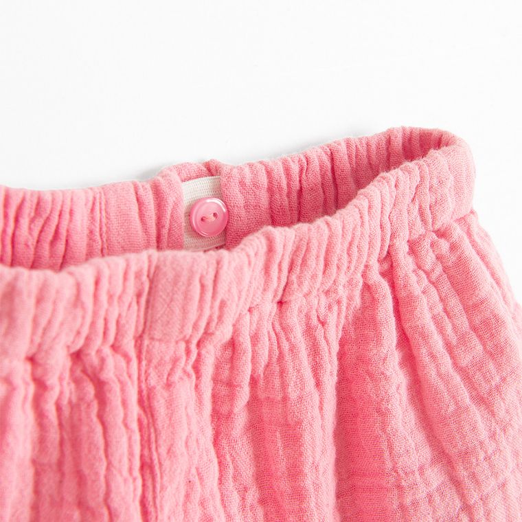 Cool Club, Set pentru fete, Bluza cu maneca scurta, Pantaloni scurti, muselina, roz