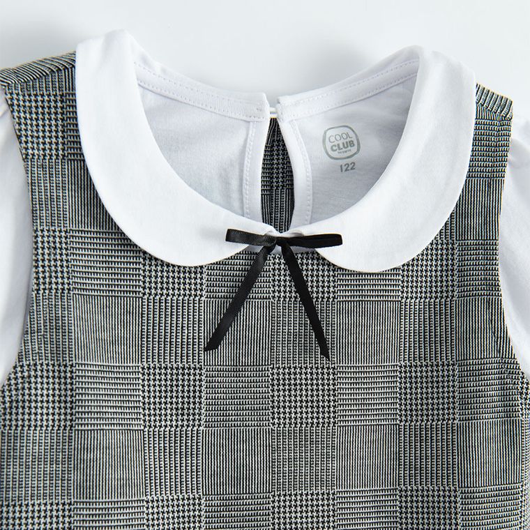 Cool Club, Set pentru fete, Bluza cu maneca scurta, Rochie fara maneci, mix