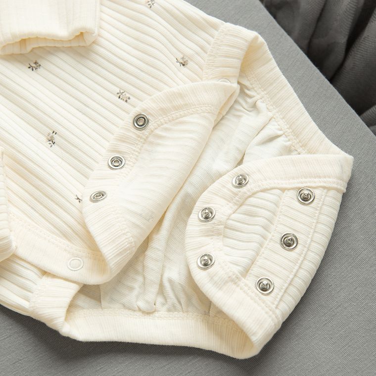 Cool Club, Set pentru fete, Body cu maneca lunga, Pantaloni fara botosei, din tricot striat, ecru