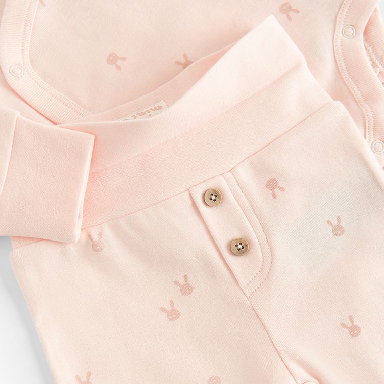 Cool Club, Set pentru fete, Body cu maneca lunga, Pantaloni, roz