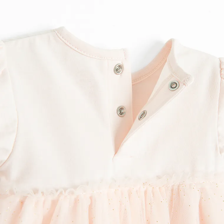 Cool Club, Set pentru fete, Body-rochie cu maneca scurta, Bolero, roz