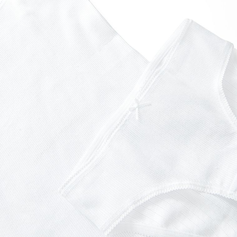 Cool Club, Set pentru fete, Maiou, Chilotei, din tricot striat, alb