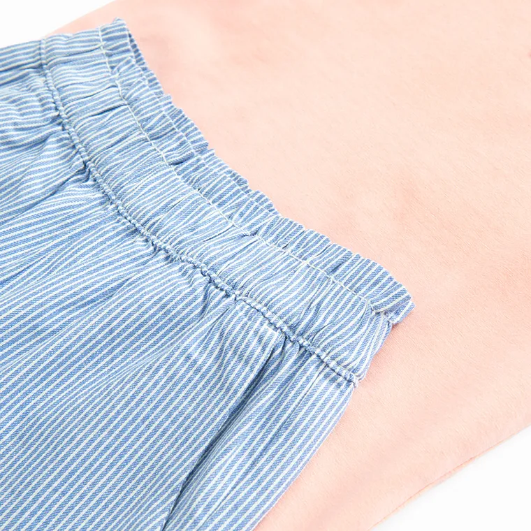 Cool Club, Set pentru fete, Tricou, Pantaloni din textil, wide, mix